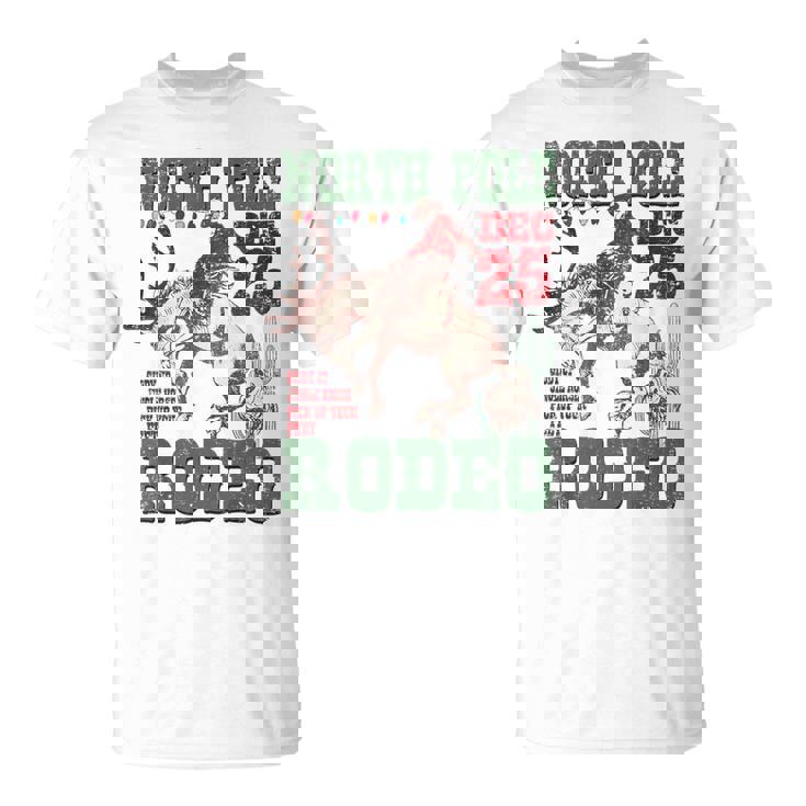 North Pole Rodeo Cowboy Santa Country Christmas T-Shirt