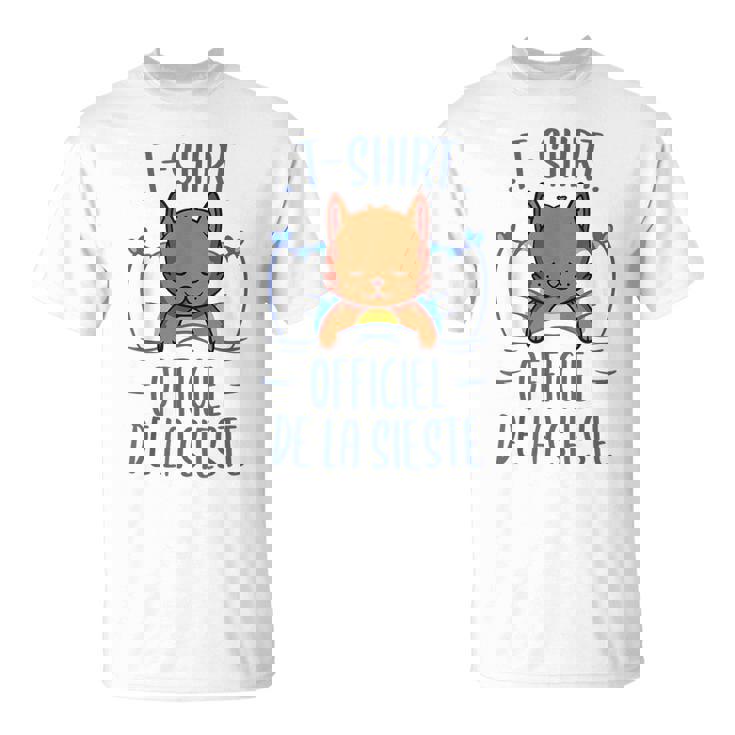 Officiel De La Sieste Humour Chat Drole Fille T-Shirt