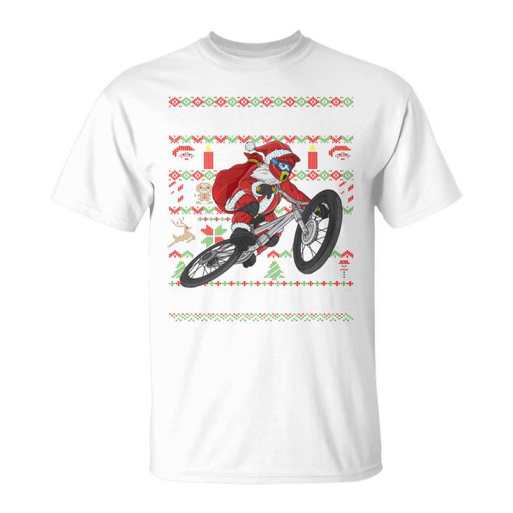 Oh What Fun It Is To Ride Mountain Bike Mtb Ugly Christmas T-Shirt