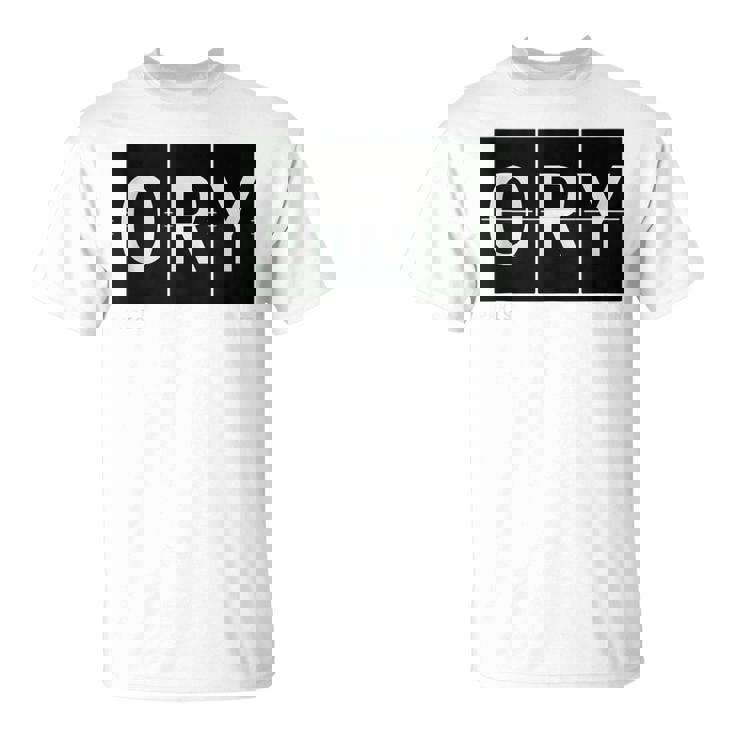 Ory Paris Fr Frankreich Retro Weltreise Flughafen Code T-Shirt