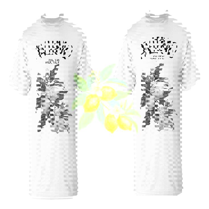 Palermo Limón Arte Sicilia Italiana Fruta Amante Italia Sicilia Camiseta unisex