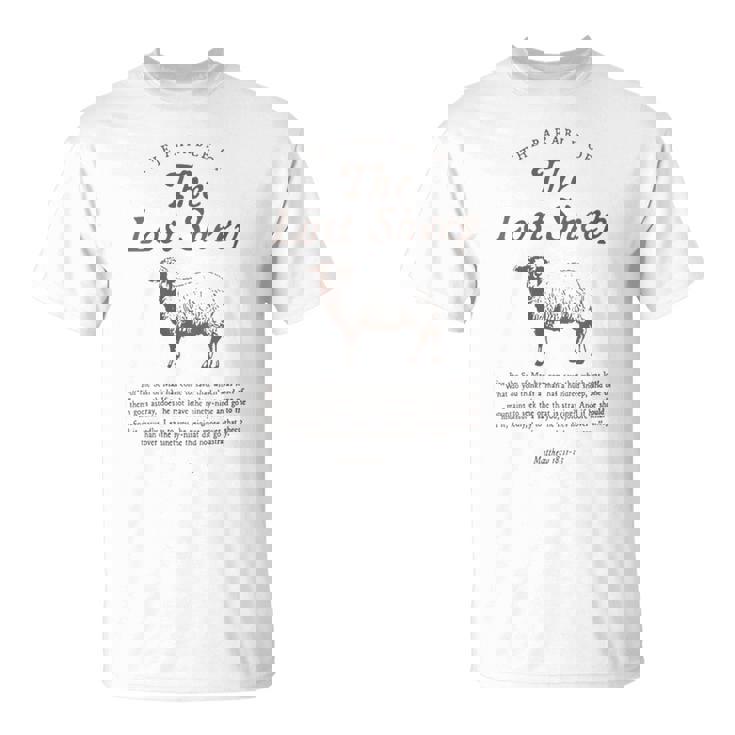 Parable Of The Lost Sheep Bible Verse Faith Based Worship T-Shirt