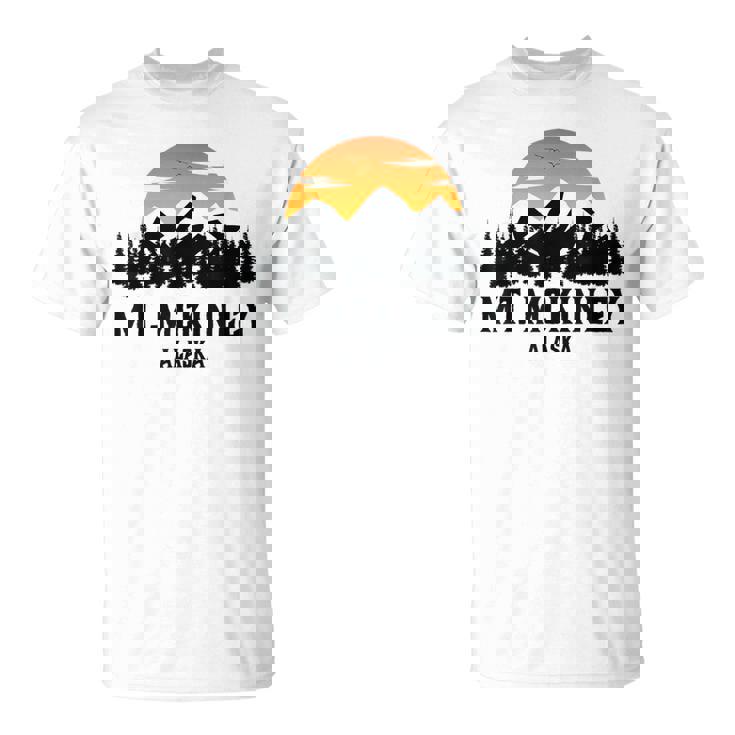 Parque Nacional Monte Mckinley Alaska Retro Camiseta unisex