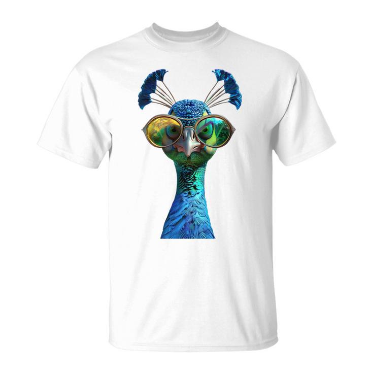 Pfau Motiv Blauer Pfau Pfauen Peacock Rad Pfauenrad Pfau T-Shirt