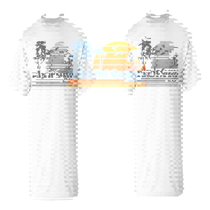 Playa Del Carmen Mexico Beach Summer Vacation Vintage Retro T-Shirt
