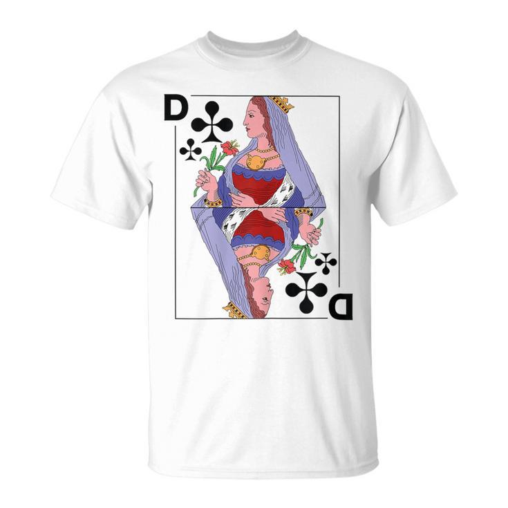 Playing Card Lady Queen Cross Card Costume Fancy Dress Groups T-Shirt