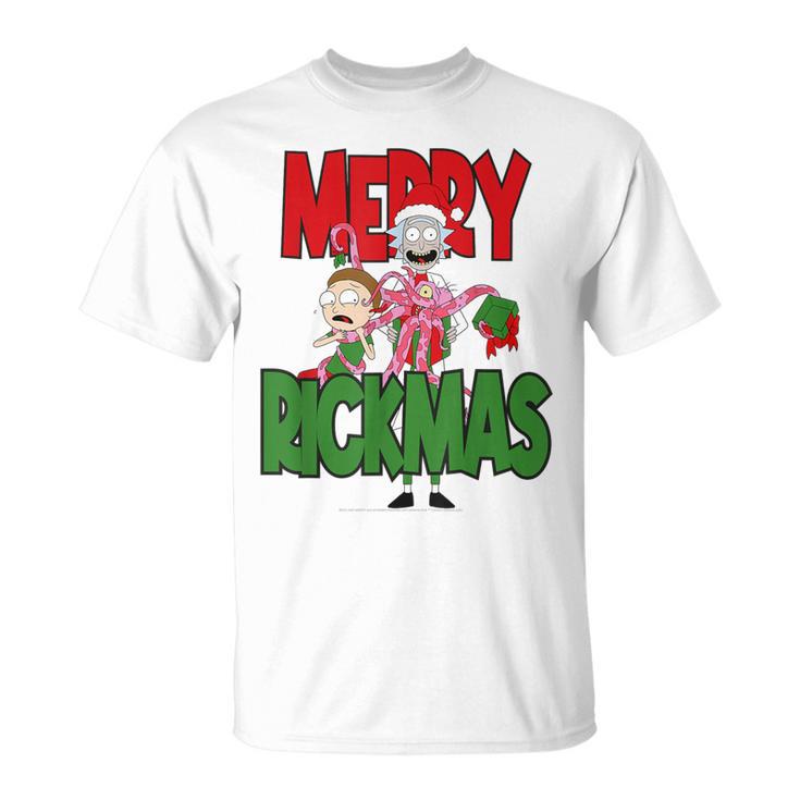 Rick & Morty Merry Rickmas Blue T-Shirt