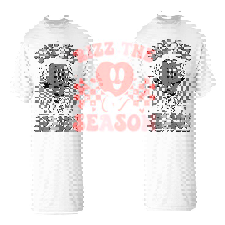 Rizz The Season Valentine Groovy Valentine Rizzler T-Shirt