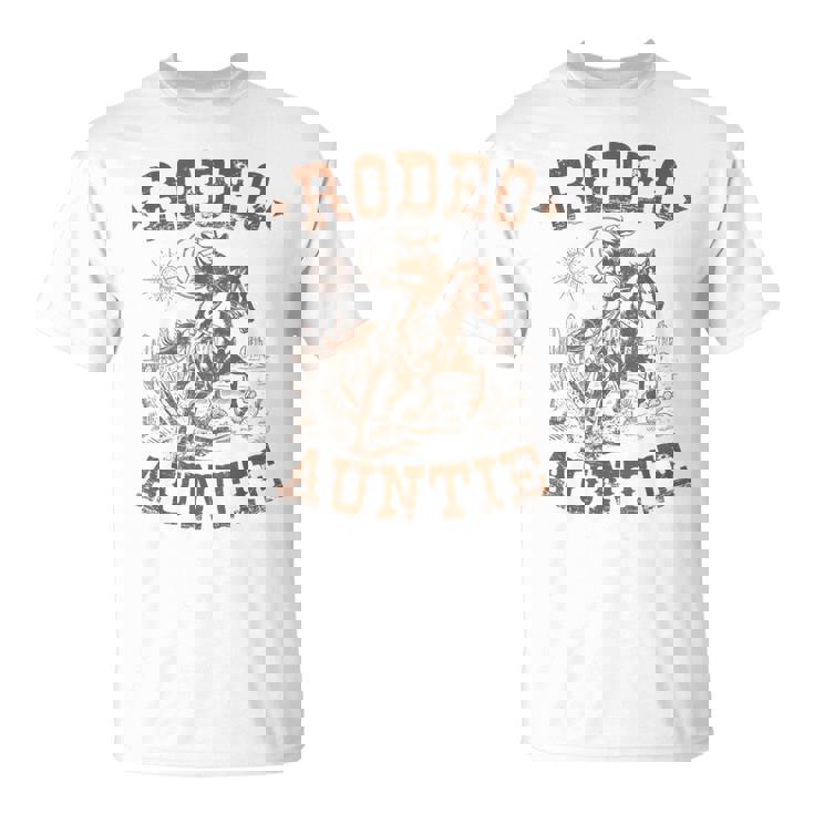 Rodeo Auntie Western Cowboy Family Matching Mother's Day T-Shirt