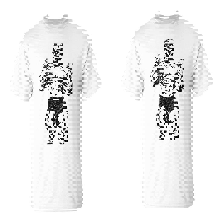 Ropa De Gimnasio Divertida Y Patriótica Donald Pump Trump Flex Camiseta unisex