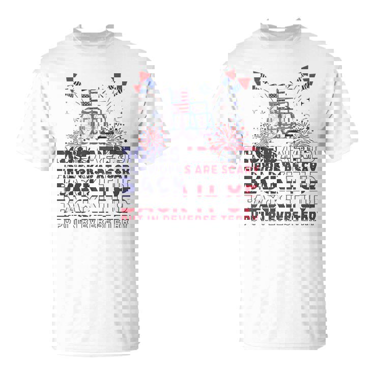 Roses Are Red Firework Are Scary Back It Up Terry July 4th T-Shirt