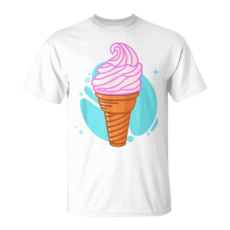 Soft Ice Cream In The Waffle Summer Ice Cream S T-Shirt