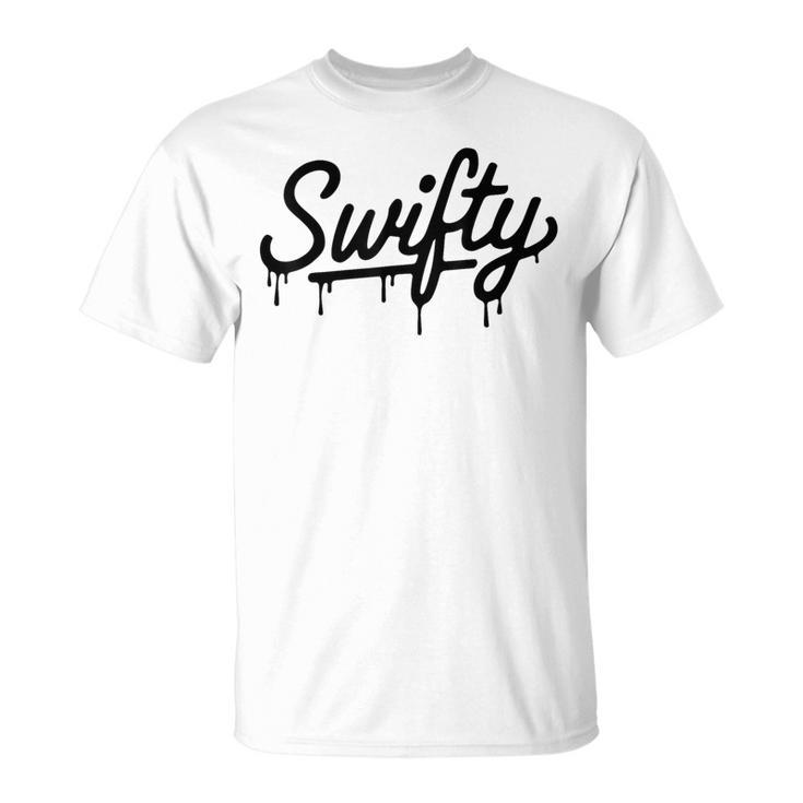 Swifty Fan Merch Ns First Name Taylor Outfit Drip Gray T-Shirt