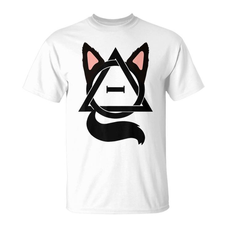 Theta Delta Cat Therian Pride Gray T-Shirt