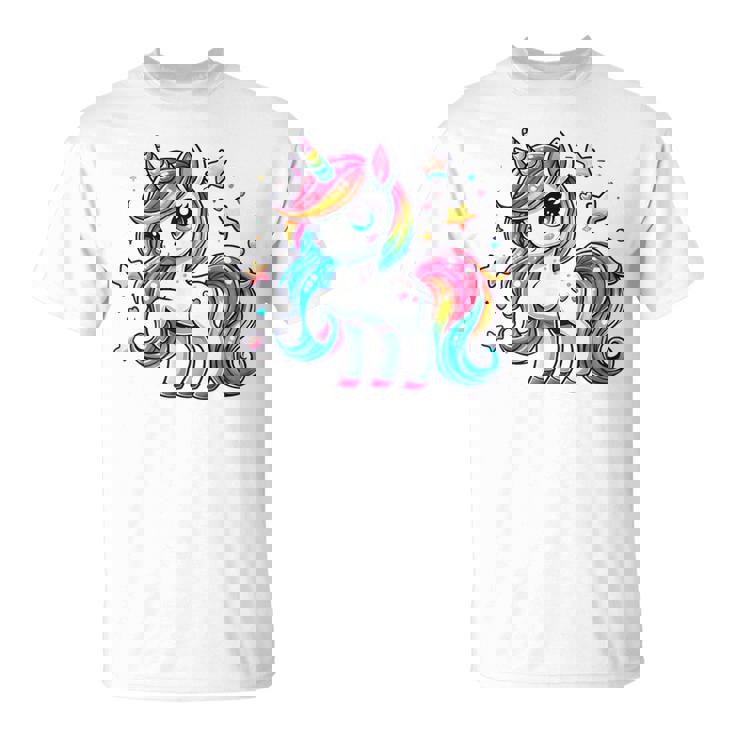 Unicorn For Girls Cute Rainbow Magical Unicorn T-Shirt