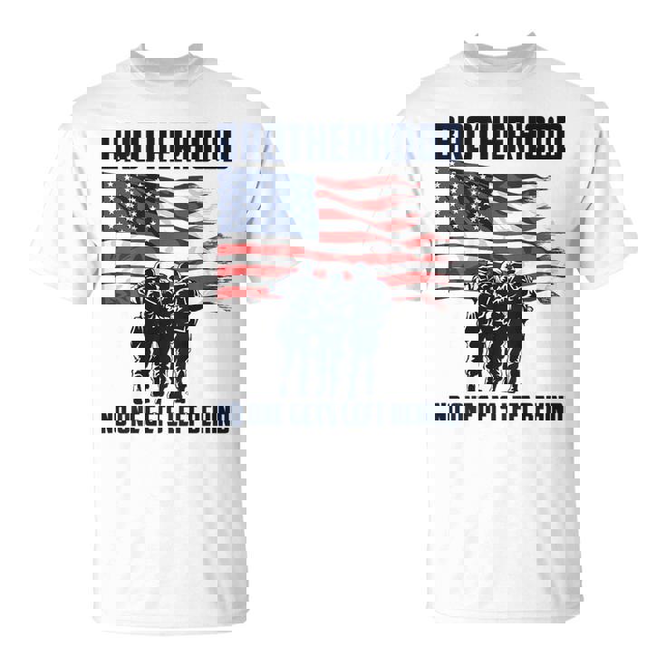 Veteran Brotherhood No One Left Behind Back Graphic T-Shirt