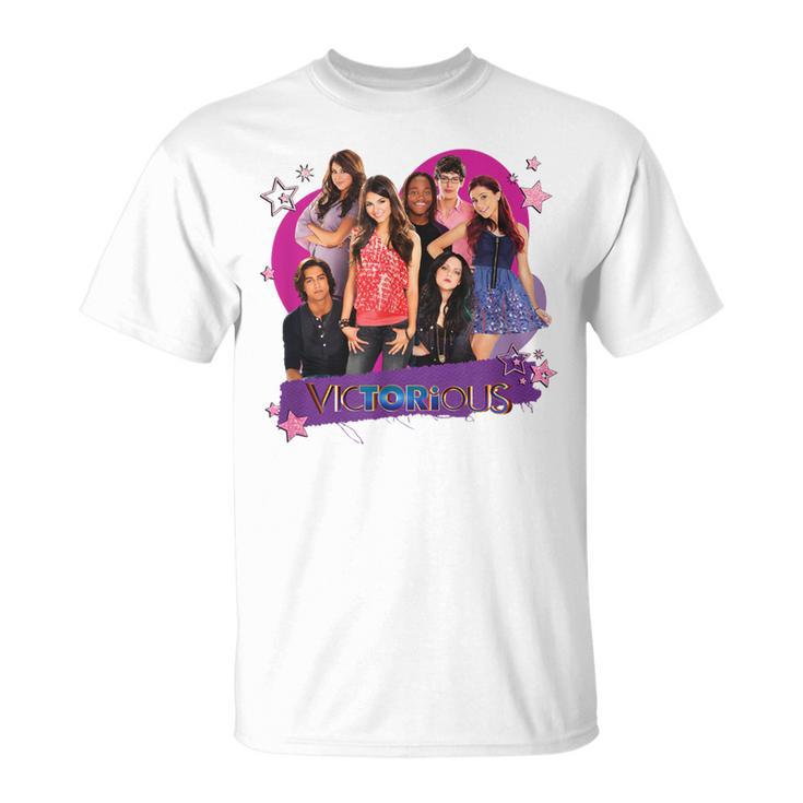 Victorious Main Cast Lovely Group Shot Gray T-Shirt