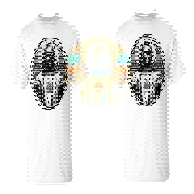 Vintage Buddy A Christ Cool Jesús Con Gafas De Sol Religión Manga Larga Camiseta unisex