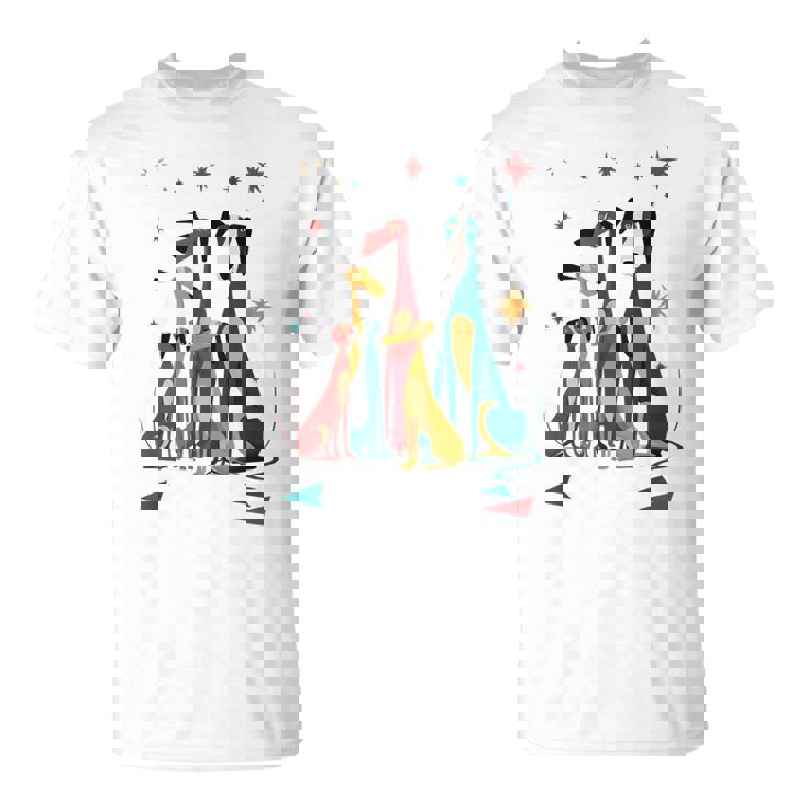 Vintage Retro Mid-Century Long Neck Dogs 50S 60S Style T-Shirt