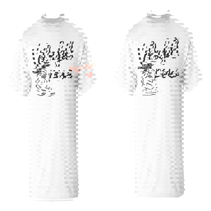 Volleyball Nana Leopard Mother's Day T-Shirt