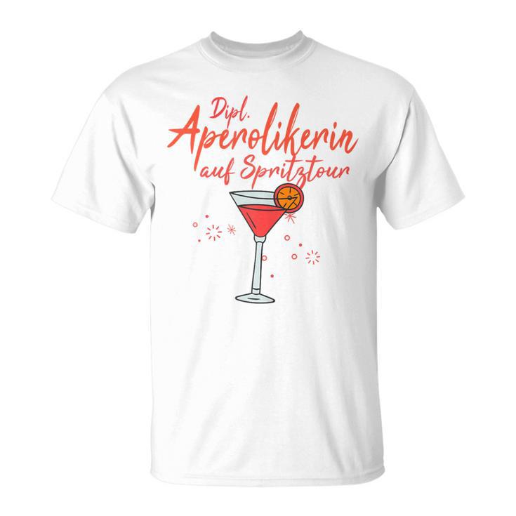 Women's Dipl Aperolian On Spritztour Humour Fun S T-Shirt