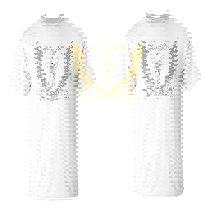Y2k Fairy Grunge Aesthetic Winged Skeleton Y2k Fairycore Camiseta unisex