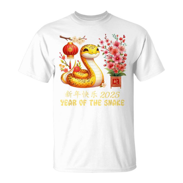 Year Of The Snake 2025 Lunar Chinese New Year Red Red T-Shirt