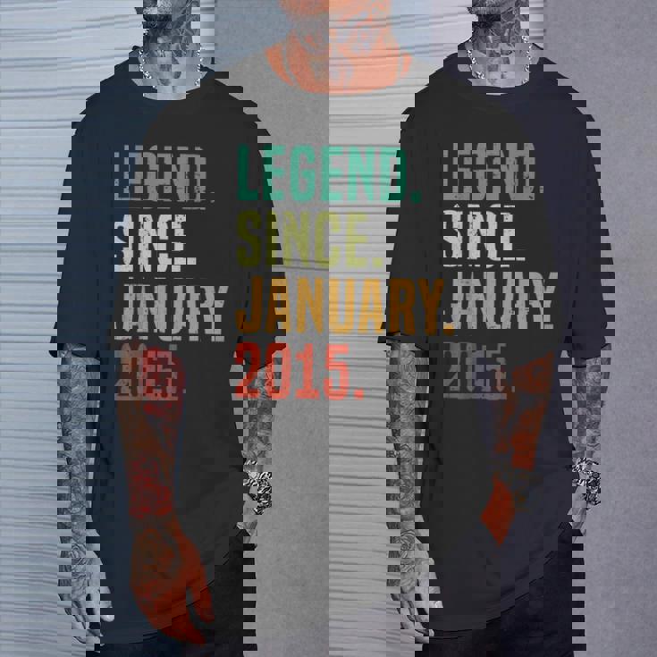 10 Years Old Legend Since January 2015 10Th Birthday T-Shirt Gifts for Him