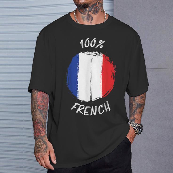 100 Französisches Hemd Stolzes Französisches Hemd Flagge Frankreich T-Shirt Geschenke für Ihn