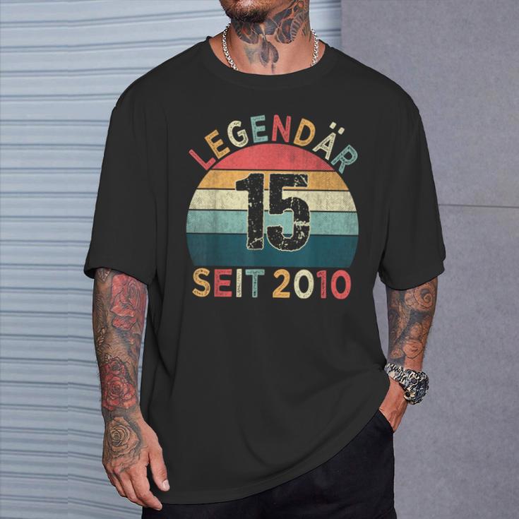 15Th Birthday Legendary Since 2010Intage 15 Years Old T-Shirt Geschenke für Ihn