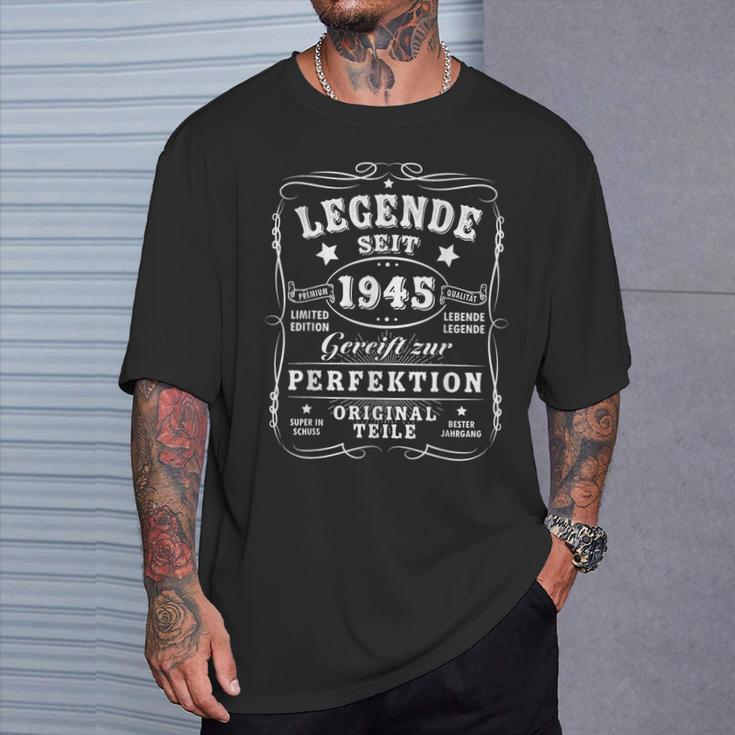 1945 Birthday Man 80Th Decoration 80S 80Th Birthday T-Shirt Geschenke für Ihn