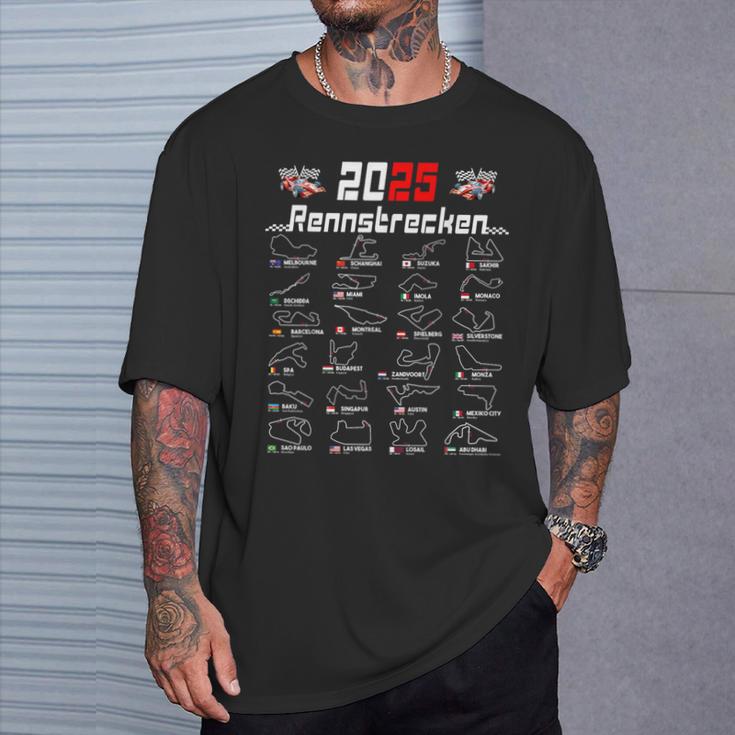 2025 Race Track Graphic For Motorsport Fans T-Shirt Geschenke für Ihn