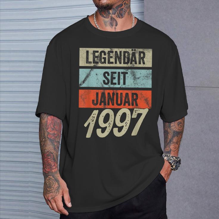 25Th Birthday Man 25 Years Legendary Since January 1997 T-Shirt Geschenke für Ihn