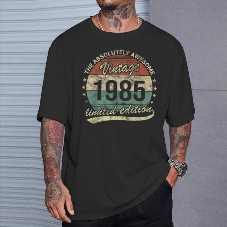 40Th Birthday Awesomeintageintage 1985 Man Or Woman T-Shirt Geschenke für Ihn