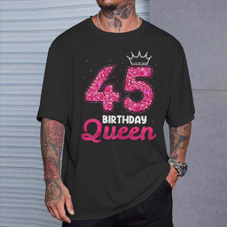 45 Geburtstag Süßes Krone Queen Für Frau 45 Jahre T-Shirt Geschenke für Ihn