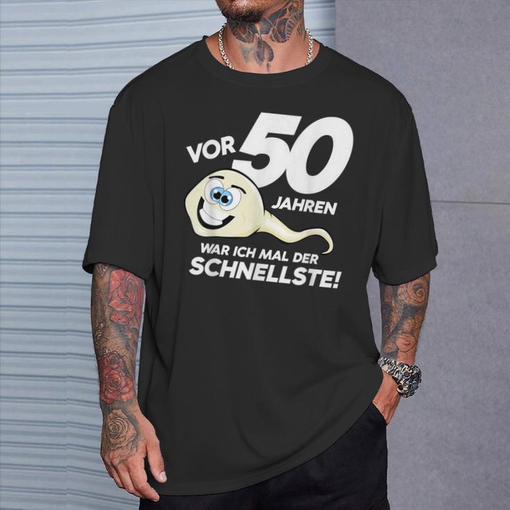 50Th Birthday 50 Years Ago Was Ich Mal Der Fastest T-Shirt Geschenke für Ihn