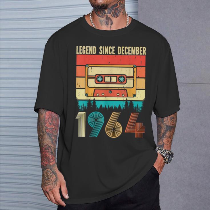 60 Years Old Legend Since December 1964 60Th Birthday T-Shirt Geschenke für Ihn