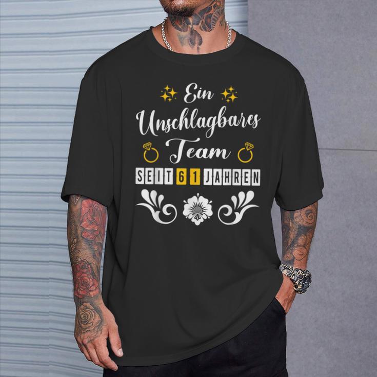 61 Jahre Ehe Ulmenhochzeit Hochzeitstag Ehemann Partnerlook T-Shirt Geschenke für Ihn