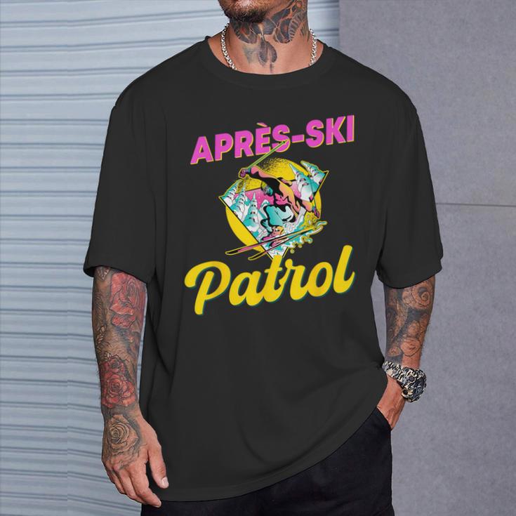 80S Retro Apres-Ski Patrol Wear 90S Skiing T-Shirt Geschenke für Ihn