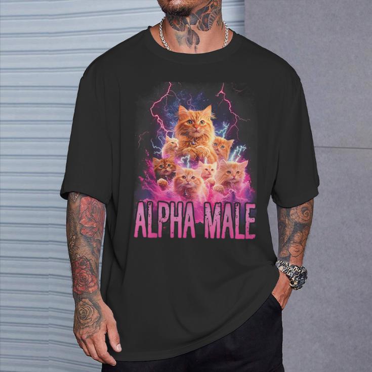 Alpha Male Lustige Kätzchen Meme Cute Cat Humorous T-Shirt Geschenke für Ihn