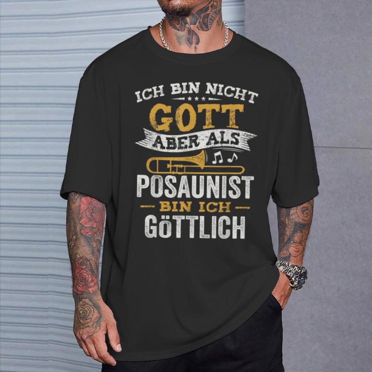 Als Promaunist Bin Ich Göttlich Orchestra Musician Trombone T-Shirt Geschenke für Ihn