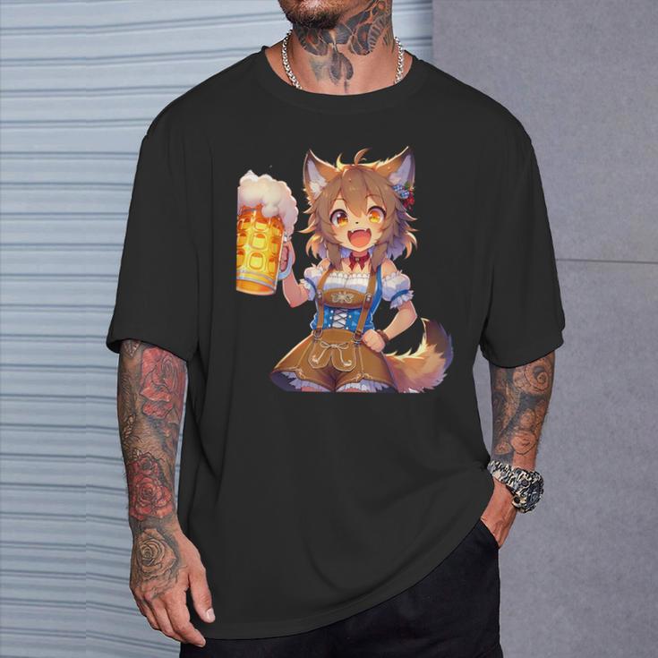 Anime Beer Festival Cat Beer T-Shirt Geschenke für Ihn