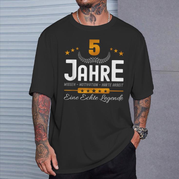 Anniversary 5 Years Company Service Anniversary Office Jokes Anniversary T-Shirt Geschenke für Ihn