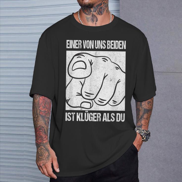 Aon Us Beiden Ist Klüger Als Du Ironie Statement Fun T-Shirt Geschenke für Ihn