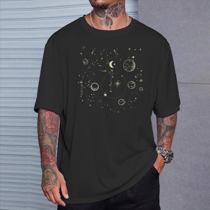 Astronomie Sterne Sonne Mond Planeten Astronaut Kosmonauten Geschenk T-Shirt Geschenke für Ihn