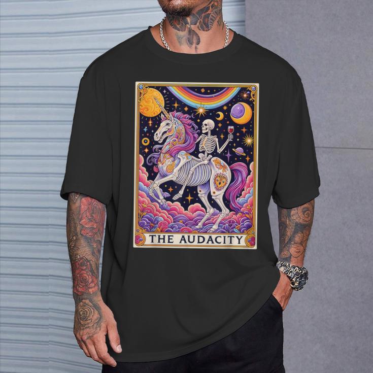 The Audacity Tarotkarte Regenbogen Skelett Einhorn Liebhaber T-Shirt Geschenke für Ihn