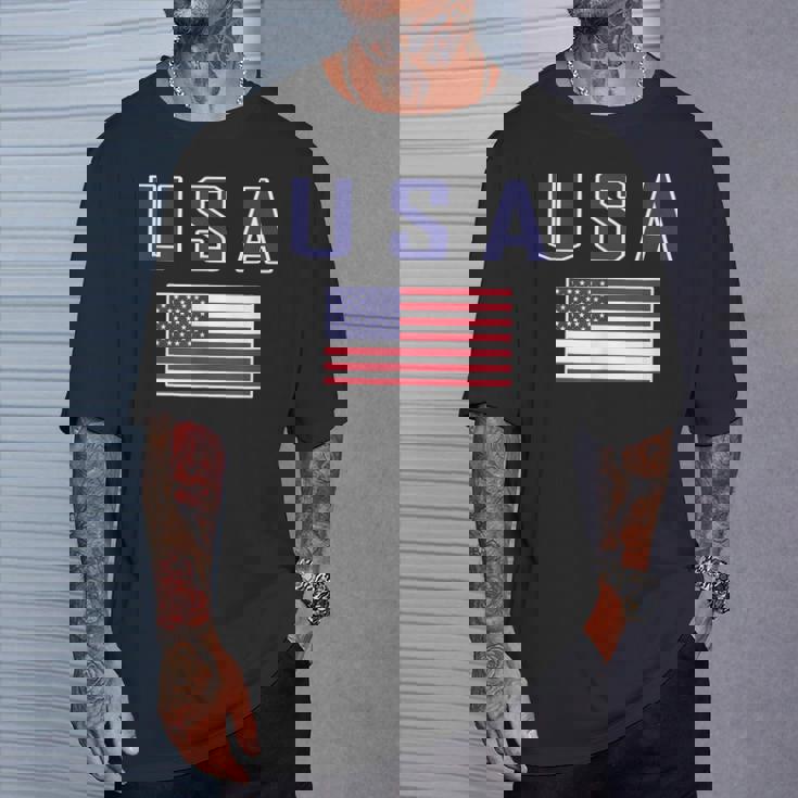 Bandera Americana Cool Patriotic Usa Banderas Hombres Es Camiseta unisex Regalos para él