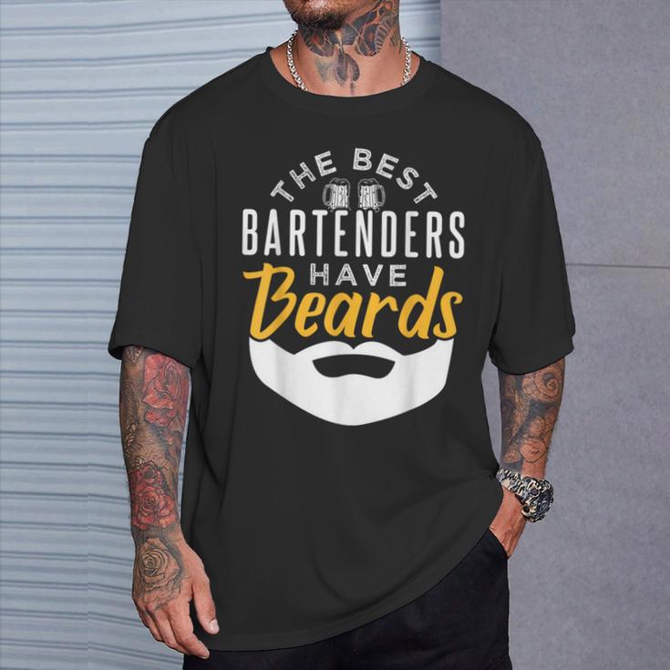 Bartender For Bartenders With Beards T-Shirt Geschenke für Ihn