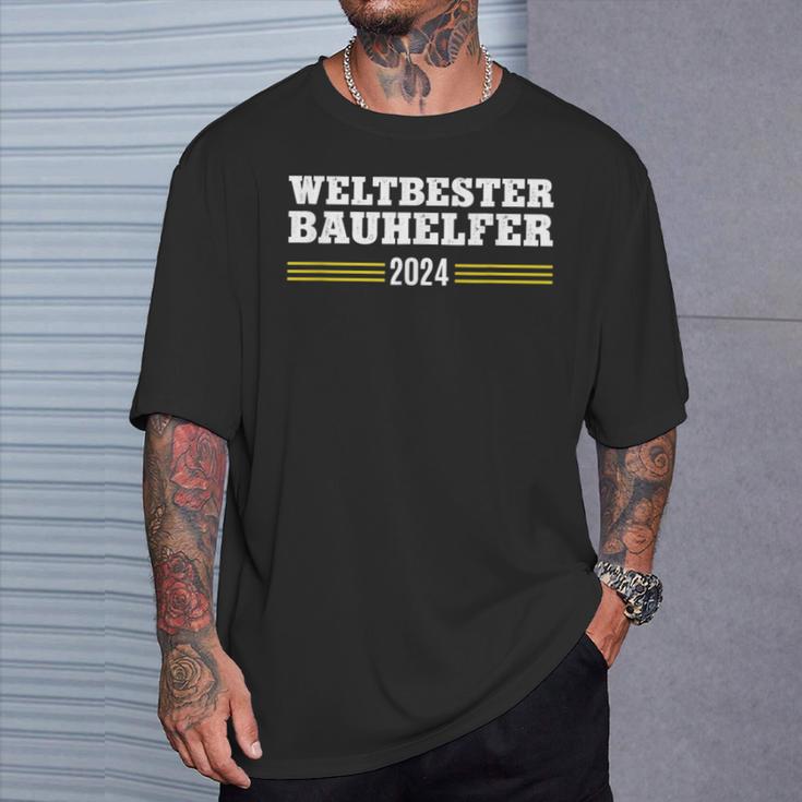 Bauhelfer 2024 Thank You Construction Worker Construction Craftsman Construction Site T-Shirt Geschenke für Ihn