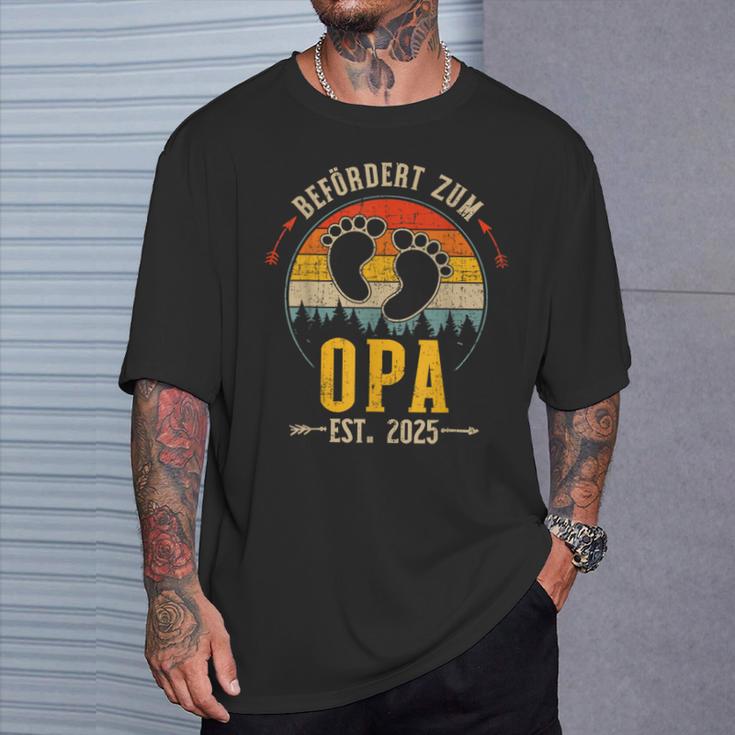 Befördert Zum Opa 2025Intage Retro T-Shirt Geschenke für Ihn